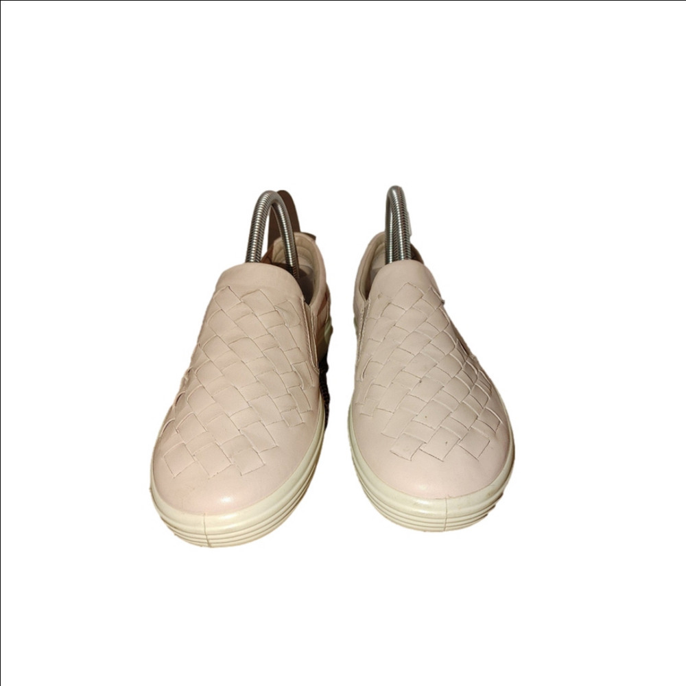 Ecco Leather Basket Weave Slip-ons Size 36